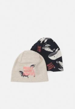 NAME IT Nmnmidi Animalplanet Unisex 2 Pack- Muts - Peyote Mélange/Dark Sapphire