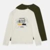 NAME IT Nkmvux 2 Pack - Longsleeve - Rifle Green/White Alyssum -Name It 0bf5eb66671b4c11a469c5764994b77d