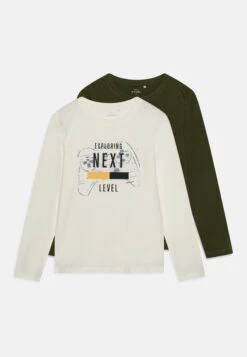 NAME IT Nkmvux 2 Pack - Longsleeve - Rifle Green/White Alyssum