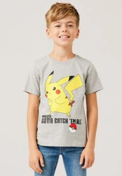 NAME IT Nkmnikhil Pokemon- T-Shirt Print - Grey