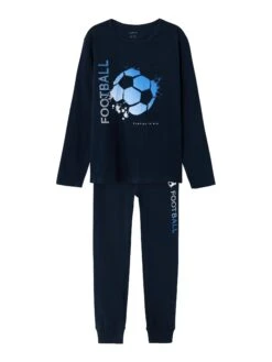 NAME IT Nkmnightset Football - Pyjama - Dark Sapphire -Name It 1a29275e0bad42ebbb2aa45d45163ca3