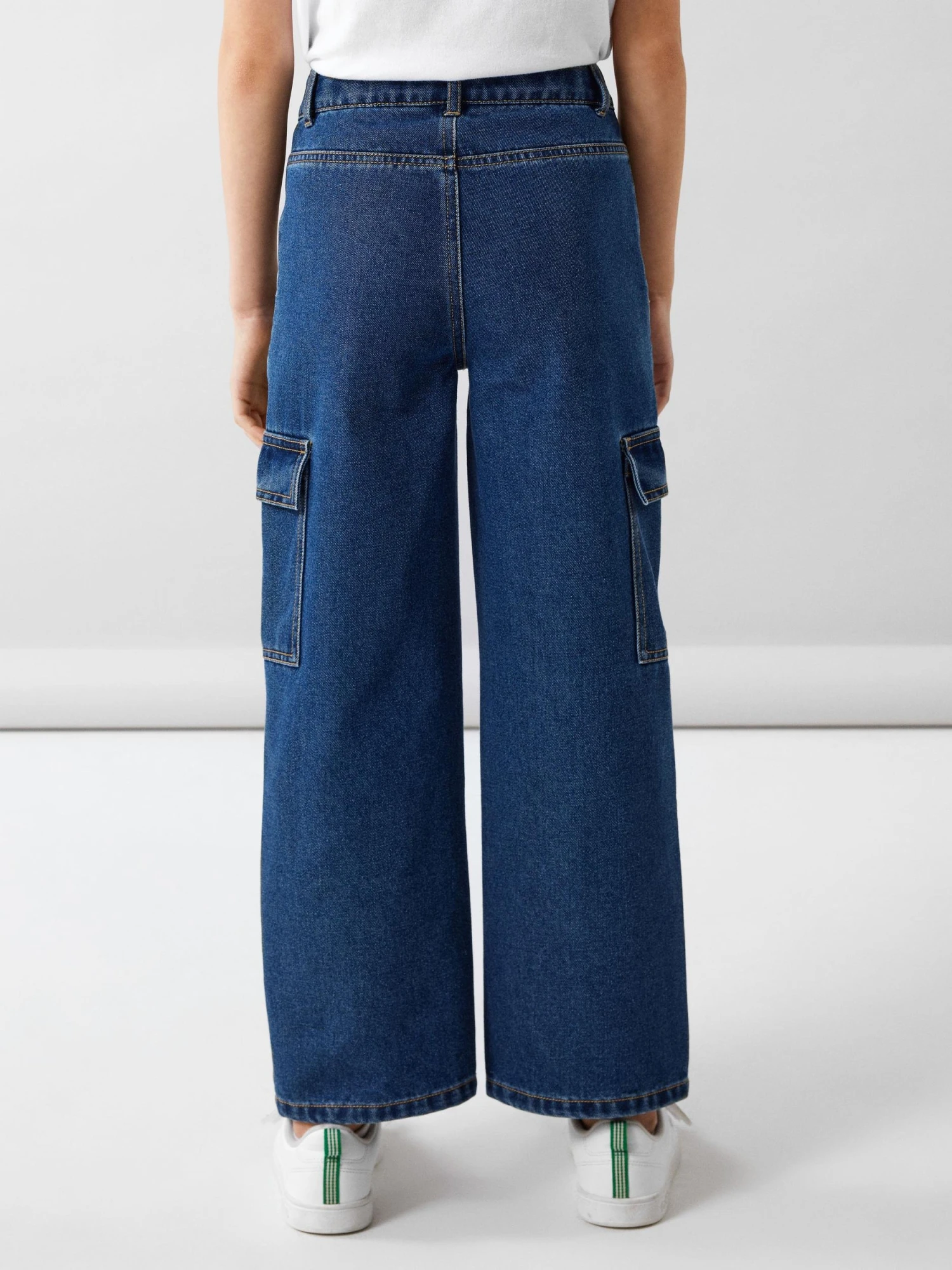 NAME IT Nkfrose Wide - Cargobroek - Dark Blue Denim 4 NAME IT Nkfrose Wide - Cargobroek - Dark Blue Denim - Afbeelding 2