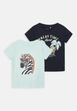 NAME IT Nmmvictor 2 Pack - T-Shirt Print - Fair Aqua