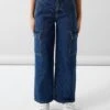 NAME IT Nkfrose Wide - Cargobroek - Dark Blue Denim -Name It 49ecd972c9a541b5ba3db051aad90699