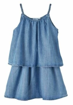 NAME IT Karreeausschnitt - Jurk - Medium Blue Denim -Name It 563a61927b184a6d99f67896ca26a44b