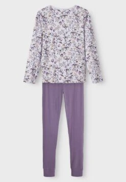 NAME IT Nkfnightset Flower - Pyjama - Purple -Name It 7ddb81b0665848609d5b5be751ed5fbd