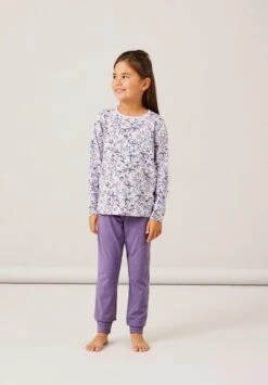 NAME IT Nkfnightset Flower - Pyjama - Purple