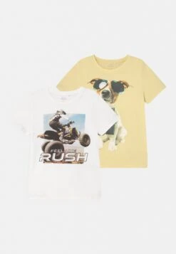 NAME IT Nmmvoto 2 Pack - T-Shirt Print - White Alyssum