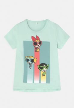 NAME IT Nmfmaj Warner Power Puff Girls - T-Shirt Print - Glacier