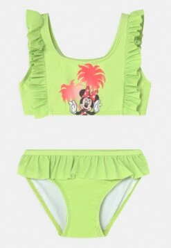 NAME IT Nmf Disney Minnie Mouse Malini Set - Bikini - Neon Sunny Lime