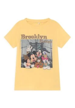 NAME IT Nkfjama Top Disney Mickey Mouse - T-Shirt Print - Straw