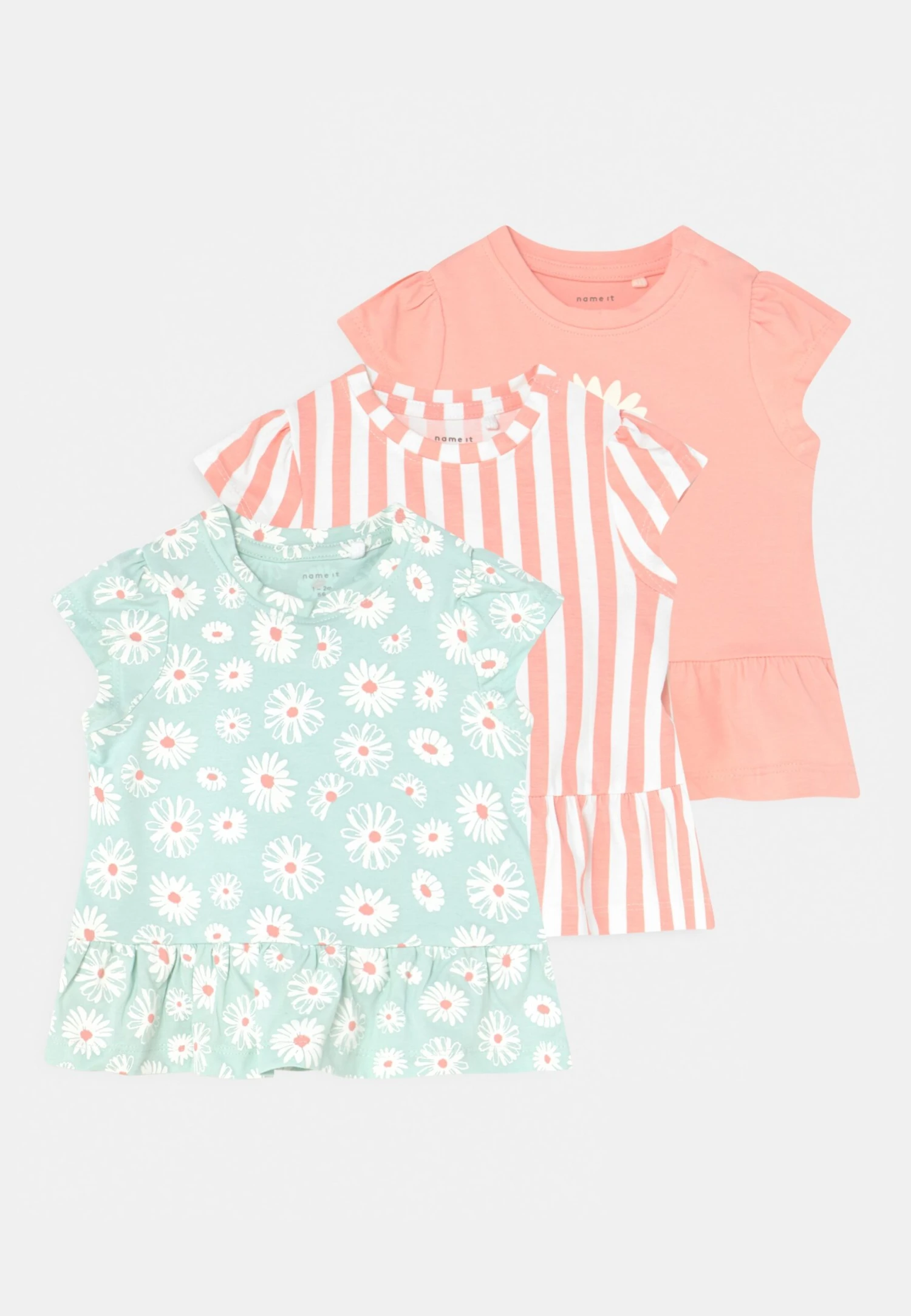 NAME IT Nbffelone 3 Pack - T-Shirt Print - Glacier 3 NAME IT Nbffelone 3 Pack - T-Shirt Print - Glacier