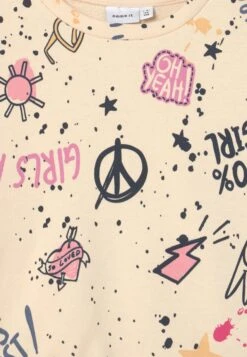 NAME IT Nkfballia Loose Short- Sweater - Buttercream -Name It da727b266e6b426787117e957d539f44