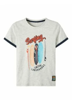 NAME IT Print - T-Shirt Print - Light Grey Melange