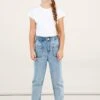 NAME IT Nkfbella Shaped Pant - Straight Leg Jeans - Light Blue Denim